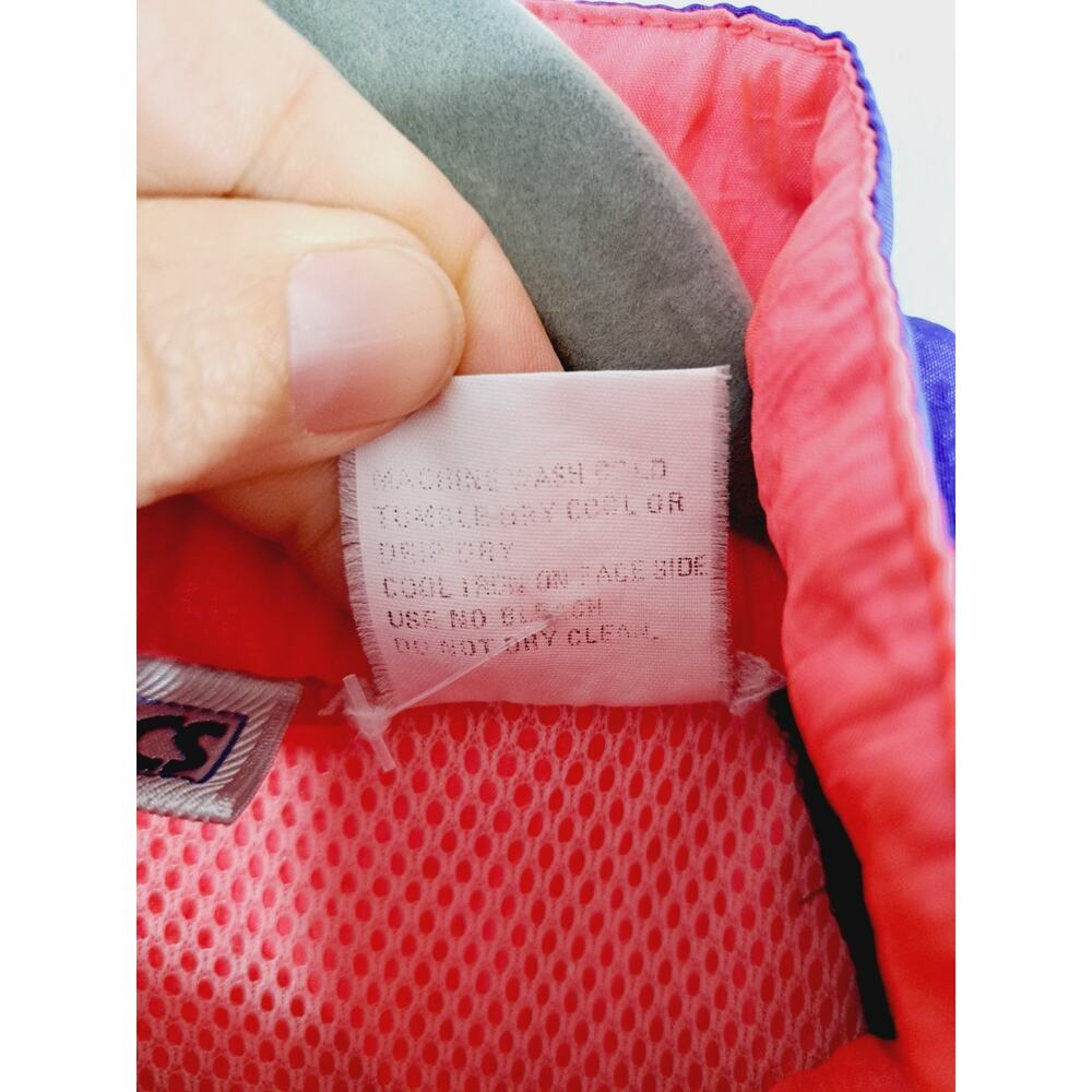 Asics Vintage Women's Pink Purple Black Color-Block 1/4 Zip Wind Breaker - Picture 13 of 13